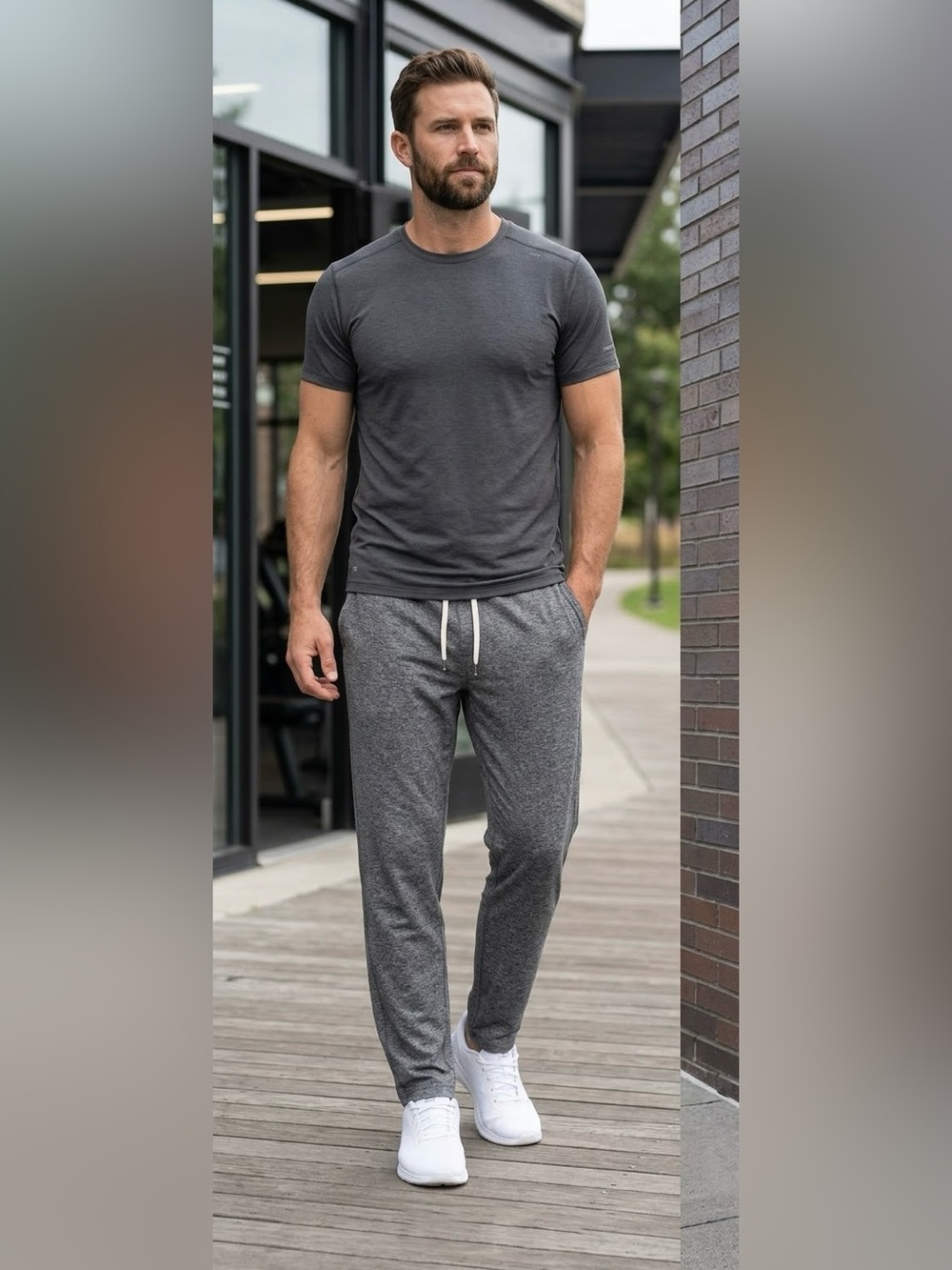 ⁠Vuori Ponto Performance Pants Mens XXL Gray Heather DreamKnit Lounge Joggers⁠